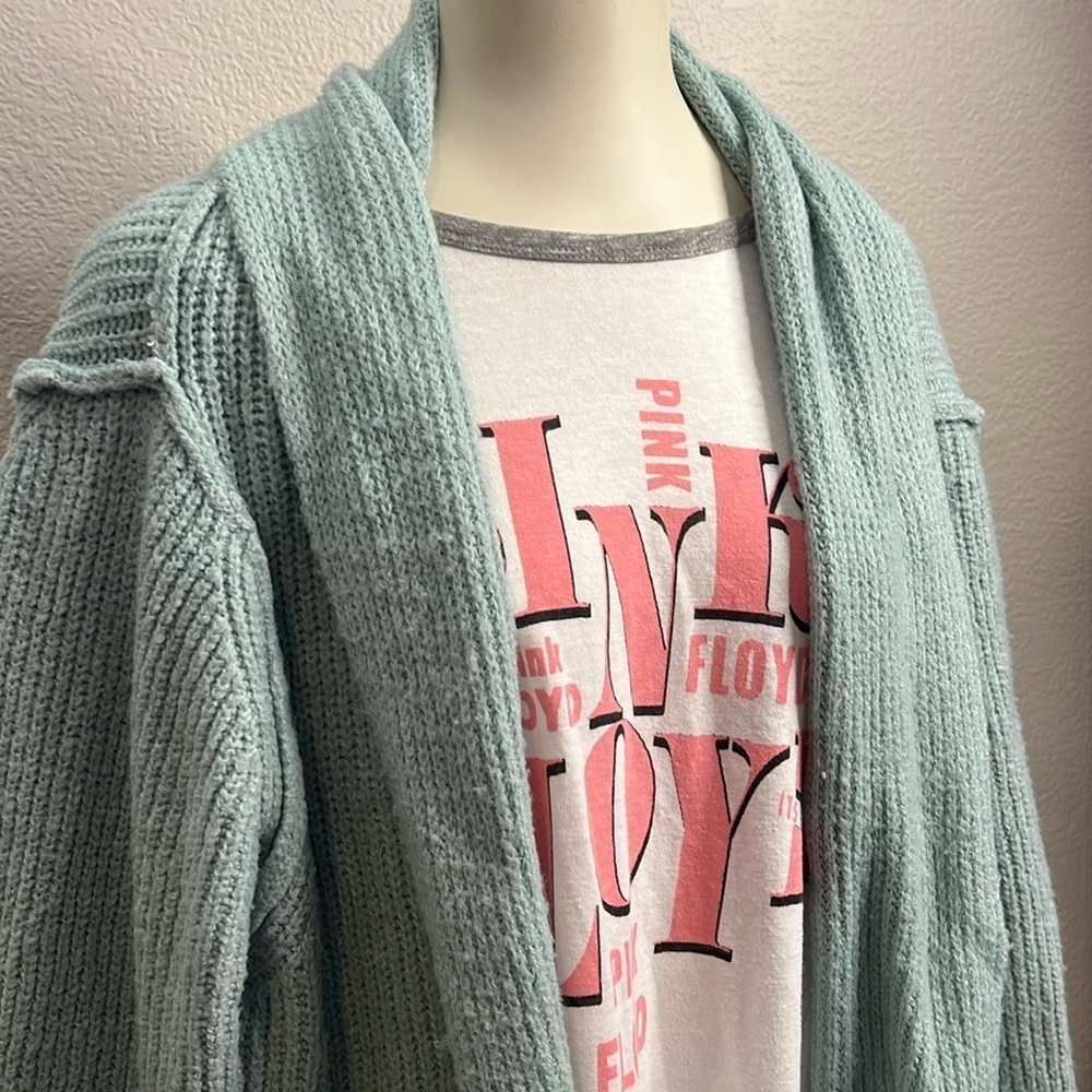 🛍️ 4 for $25 Oversized Knit Cardigan in Soft Mint - Size L